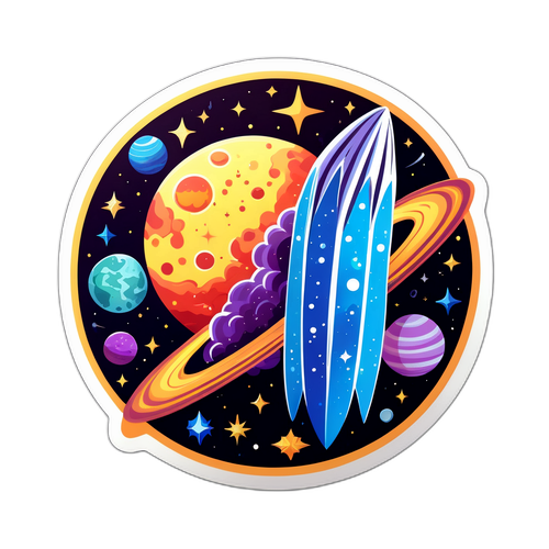 Sztuka niebieska z kometą 3i Atlas, znakami astrologicznymi i galaktykami