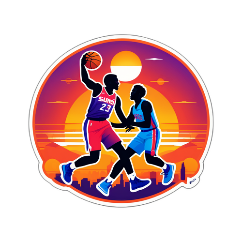 Pagdidisenyo ng Sticker ng Labanan ng Suns at Pistons