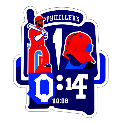 Bold Graphic Sticker: Dodgers vs. Phillies Match Stats