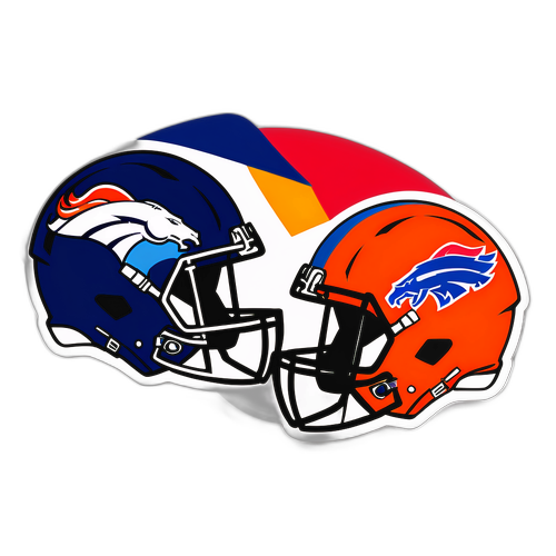 Sticker ng Pagtatank ng Football: Helmets ng Broncos at Bills