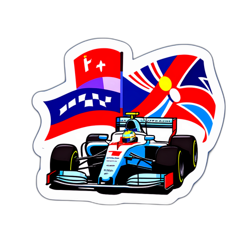 Sticker ya F1 na Gari la Mbio