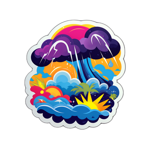 Tempestade Tropical Colorida