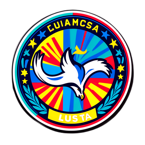 Desenho do símbolo icônico da equipe Lusa