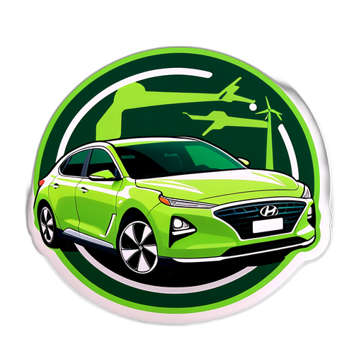 Innovatív Hyundai elektromos autó matricák