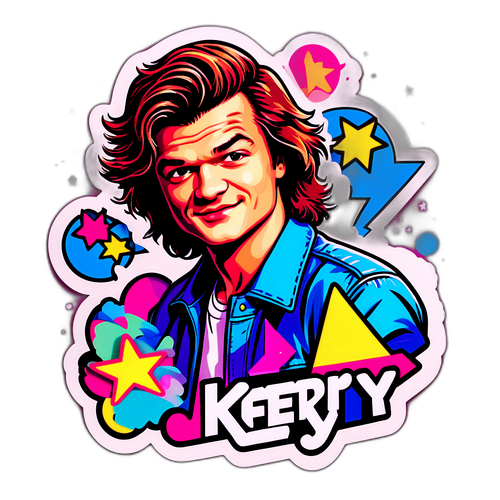 En morsom og dynamisk klistremerke av Joe Keery