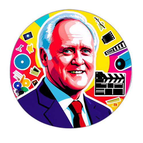 Kolorowa naklejka z Johnem Lithgow