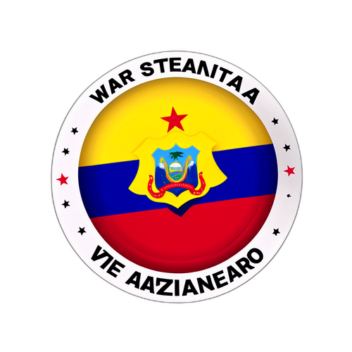 Motyw z flagą Wenezueli z hasłem 'War Started'