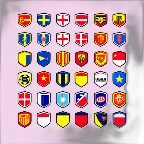 Sticker cu clasamentul Super League și steagurile echipelor favorite