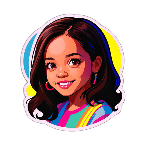 Autocollant minimaliste de Jenna Ortega