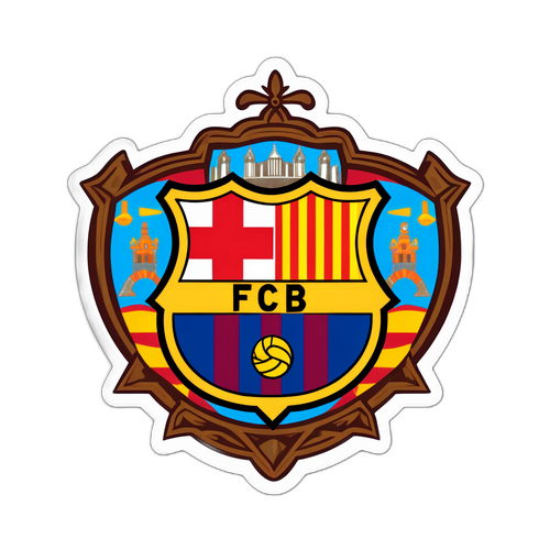 FC Barcelonas logga med Katalonien-element