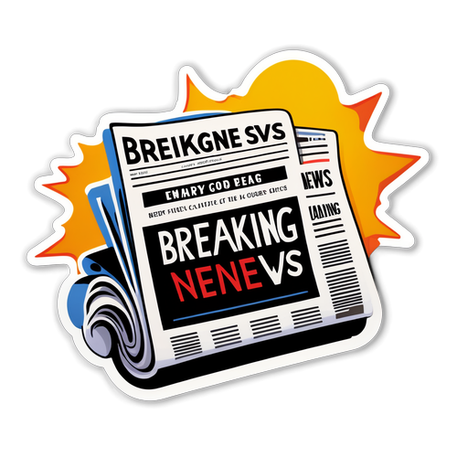 Shocking Scene Unfolds: The Energy of Breaking News Captured in a Stunning Sticker!