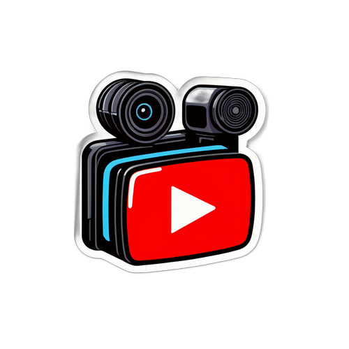 यूट्यूब प्ले बटन वाला मजेदार स्टिकर