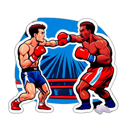 Meč de box comic între Andrew Tate și alt luptător