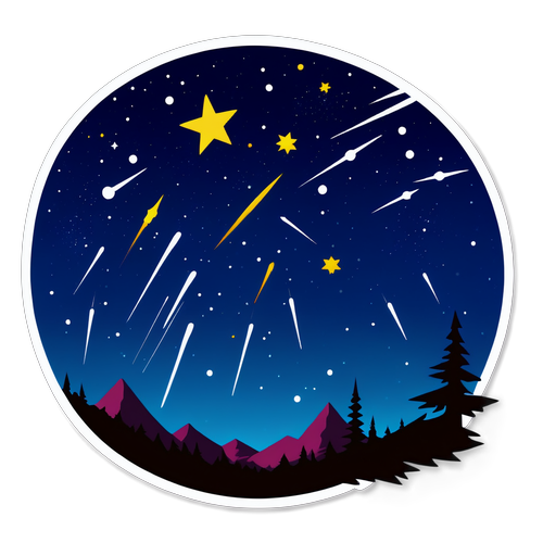 Geminid Meteor Yağmuru Stickerı