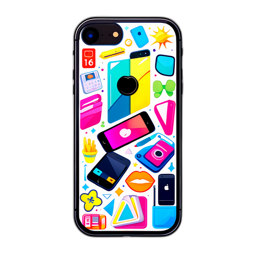 Элементы моды на стикере для iPhone 17