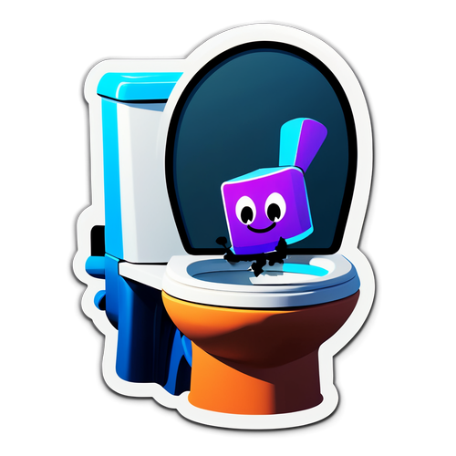 Samolepka inspirovaná Fortnite Skibidi Toilet