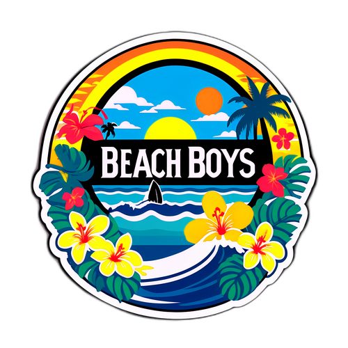 Retro Beach Boys Sticker
