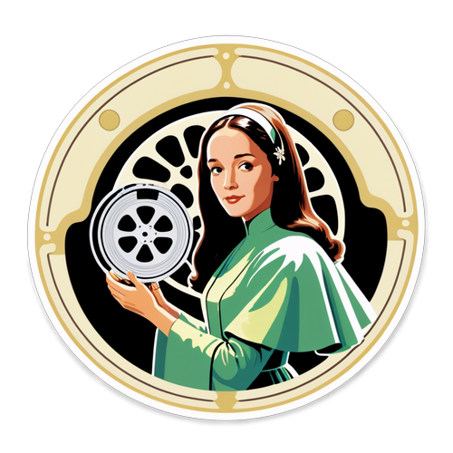 Vintage-klistremerke av Olivia Hussey