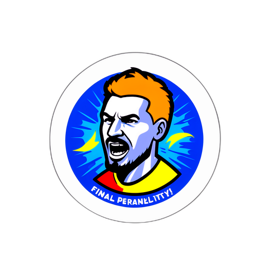 Яскравий наклейка "Останній пенальті!"