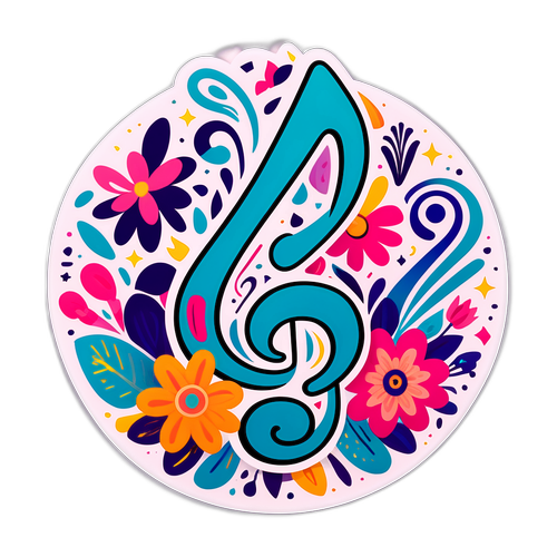 Nota Musicale con Fiori