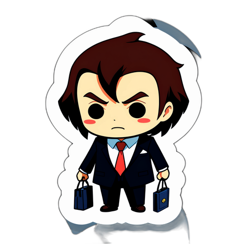 スーツを着たキャラクターのイラスト