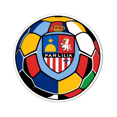 पार्मा और काग्लियारी क्लबों का फुटबॉल स्टिकर