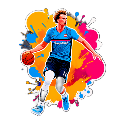 Autocollant de Thomas Heurtel en action