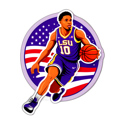 LSU Basketball Player Sticker