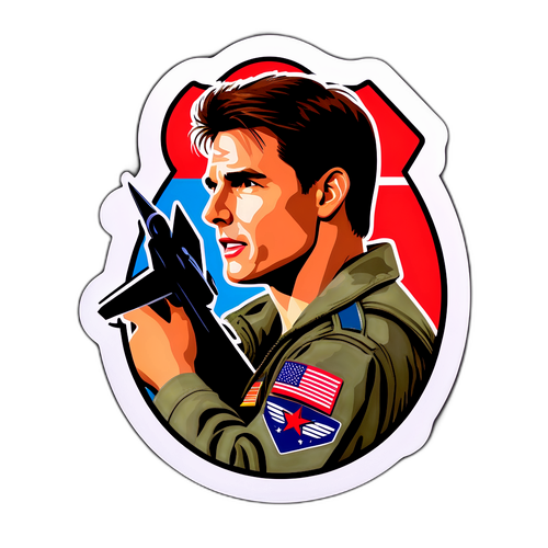 Tom Cruisen ikoninen rooli Top Gunissa sticker