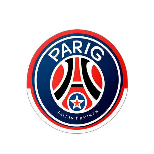 스포츠 팬을 위한 PSG 로고 스티커 디자인