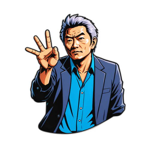 小林武彦がファンにサインを投げるイラスト