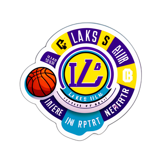 Vibrant Sticker ng Lakers na may 'Injury Report'