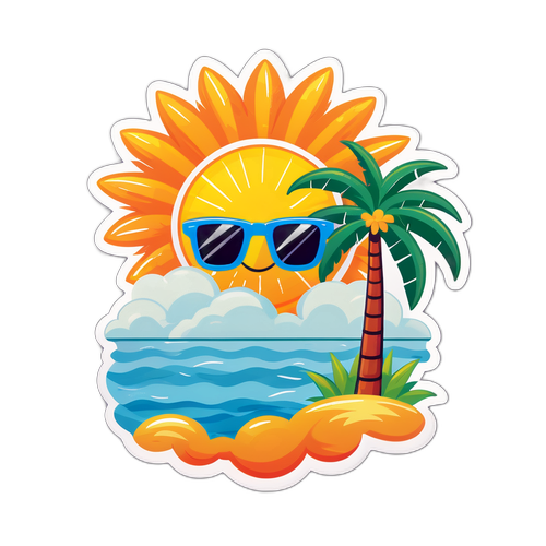 चेन्नई का मौसम थीम वाला क्यूट स्टिकर