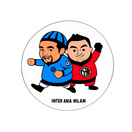 A sticker cu o comparație amuzantă între Inter și Milan