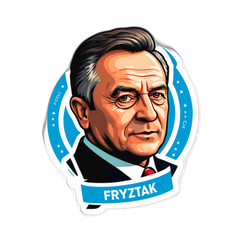 Sticker z portretem MP Frysztaka
