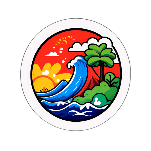 สติ๊กเกอร์ธีมภัยธรรมชาติและการมีส่วนร่วมในการแก้ปัญหา