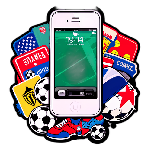 Thiết Kế Tem Ghi Nhớ Với iPhone 4 Và Đồ Thể Thao Cổ Điển