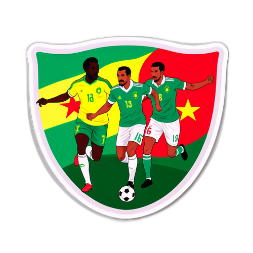 Scenă dintr-un meci între Camerun și Maroc