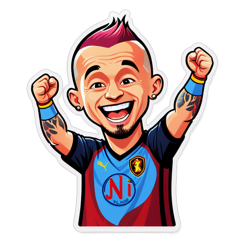 Radja Nainggolan in festa