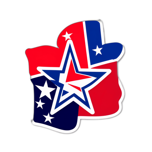 Texas Rangers Logo with Texas Flag Motif