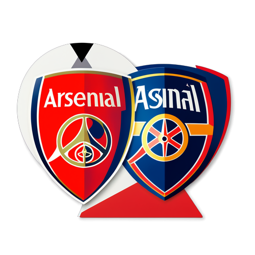 PSG és Arsenal logók izgalmas keveréke