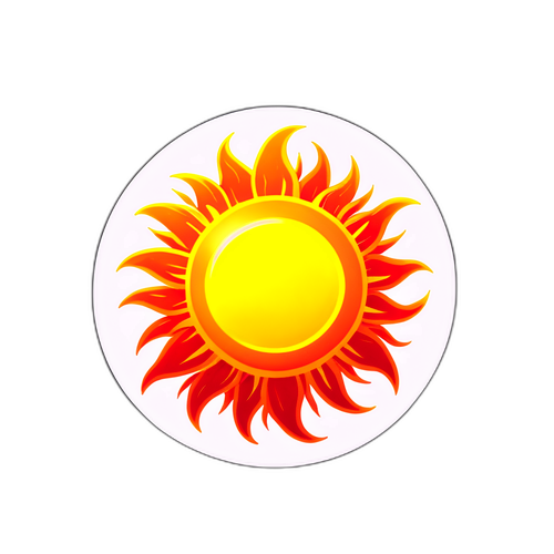 Стикер с изображением солнечного всплеска