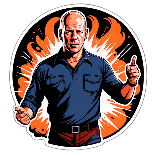 Silný sticker Bruce Willise