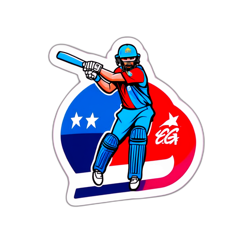 ICC CWC 리그 2의 역동적인 게임플레이 스티커