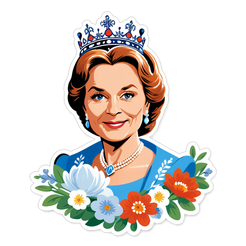 Elegant Klistremerke av Dronning Sonja