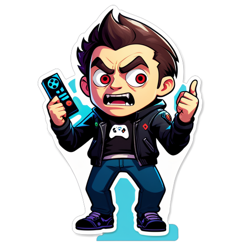 Masayang Sticker ng Gaming Hero