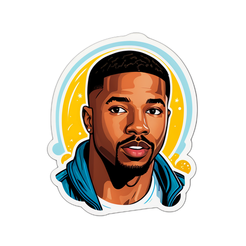 Autocollant inspiré par Michael B. Jordan