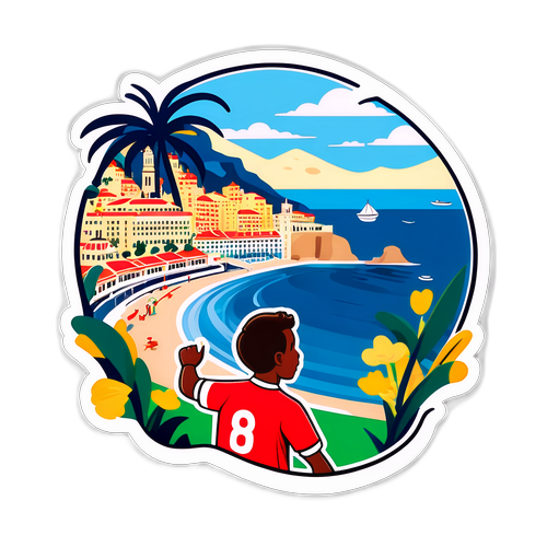 Sticker ya Shabiki wa Kandanda nchini Monaco