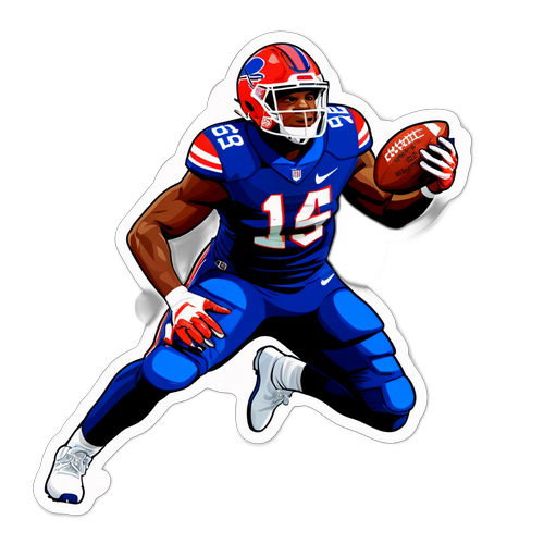 Dynamic Football Rivalry Sticker