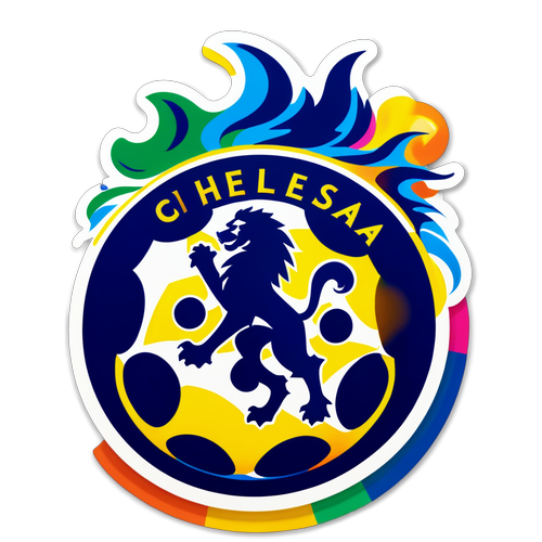 Dynamic Chelsea FC Sticker Design